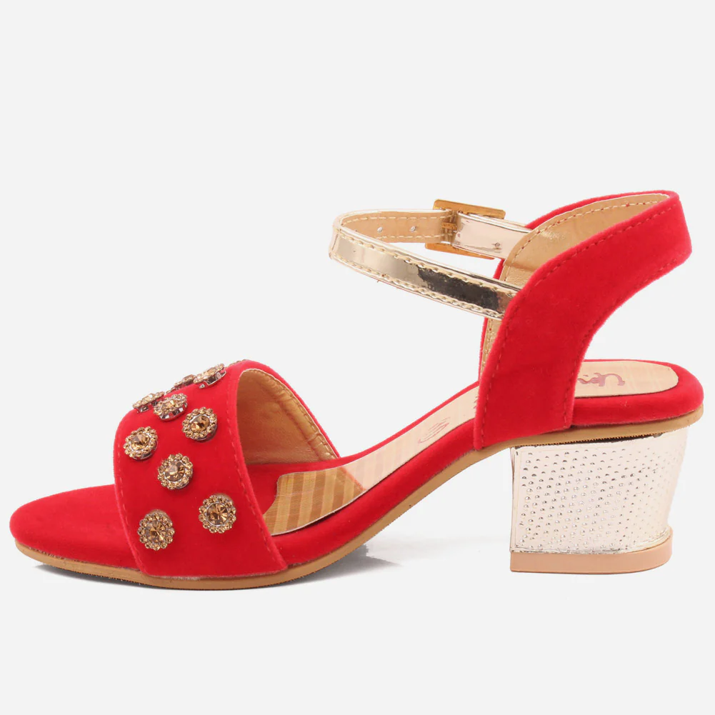 Girls "Ruby"Party Fasten Strap Sandals - Image 3