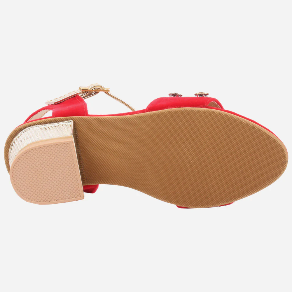 Girls "Ruby"Party Fasten Strap Sandals - Image 5