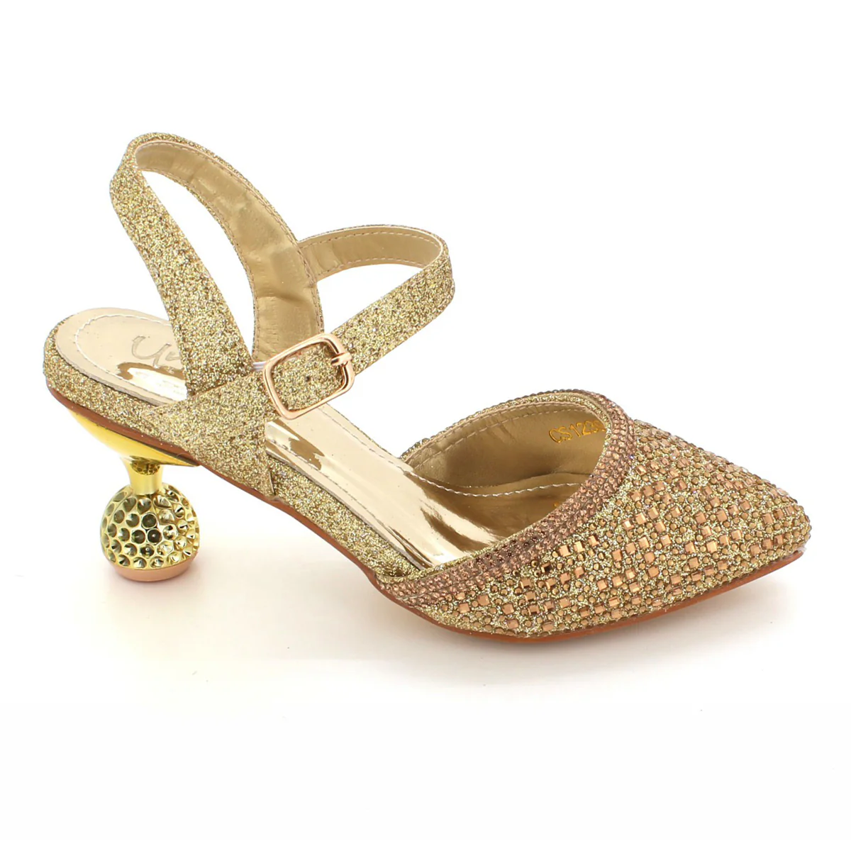 Girls "SERAFINA" Pointed Toe Glitter Sandals - Image 5