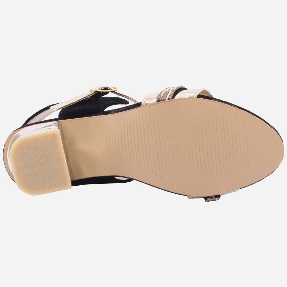 Girls "Zoey"Embellished Block Heel Sandals - Image 5
