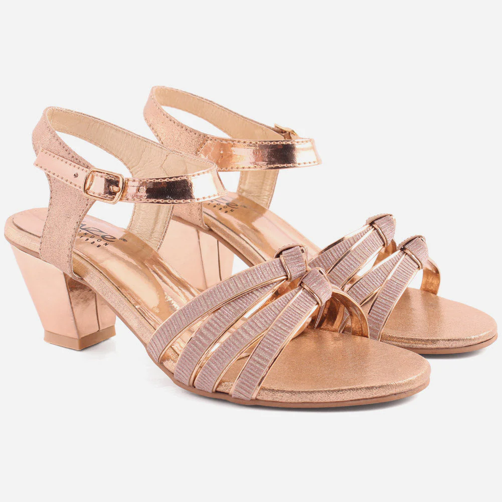 Girls"Gemma" Glitter Finish Ankle Strap Sandals - Image 2