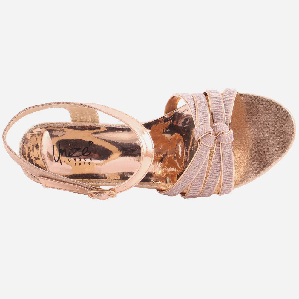 Girls"Gemma" Glitter Finish Ankle Strap Sandals - Image 4