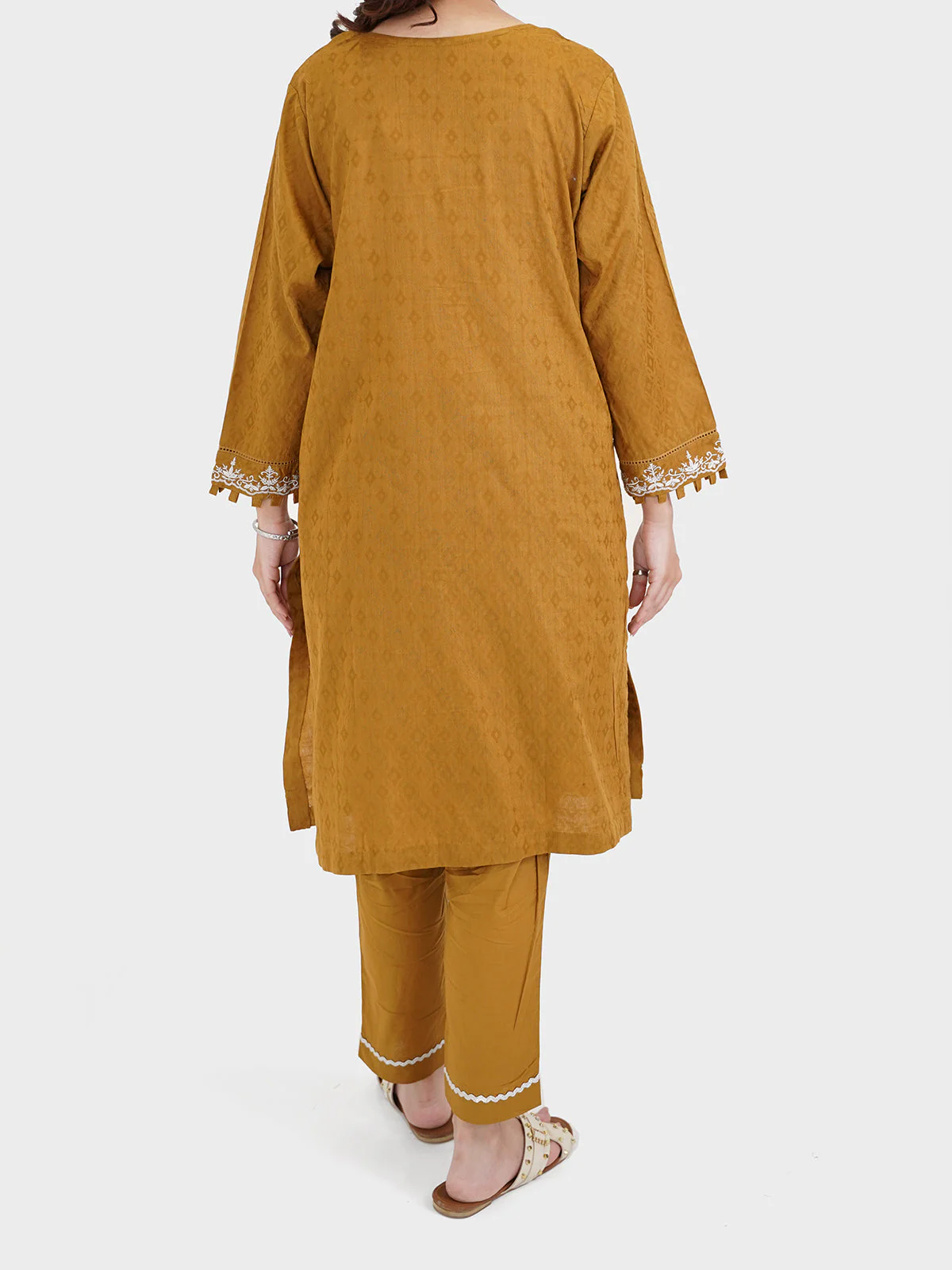 "HARUKA" Cotton Net Two Piece Suit - Image 3