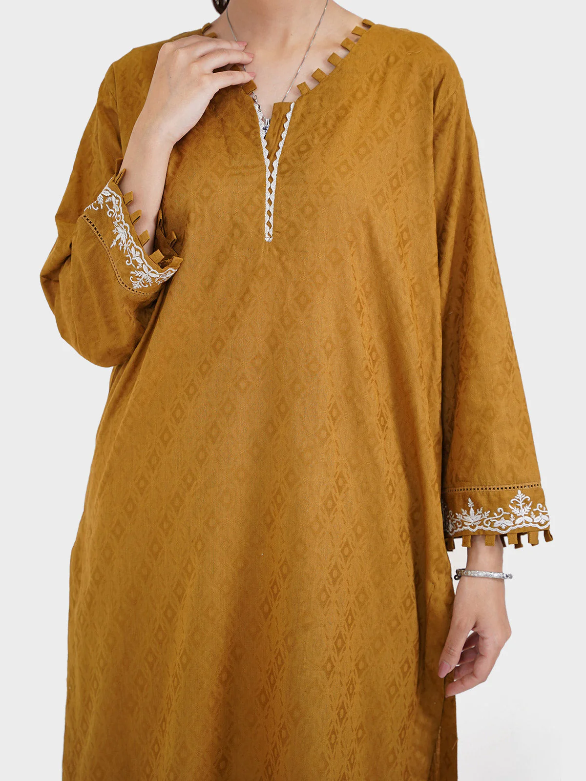 "HARUKA" Cotton Net Two Piece Suit - Image 4