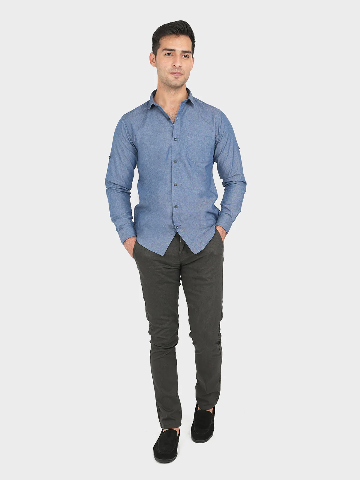 "HEBE" Casual Slim Fit Shirt