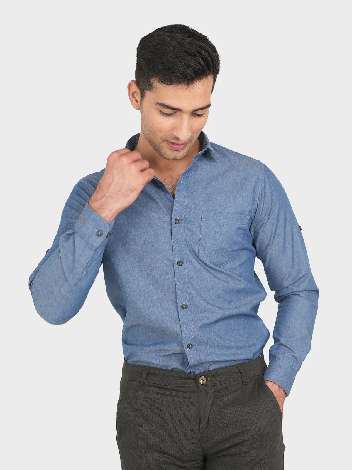 "HEBE" Casual Slim Fit Shirt - Image 3