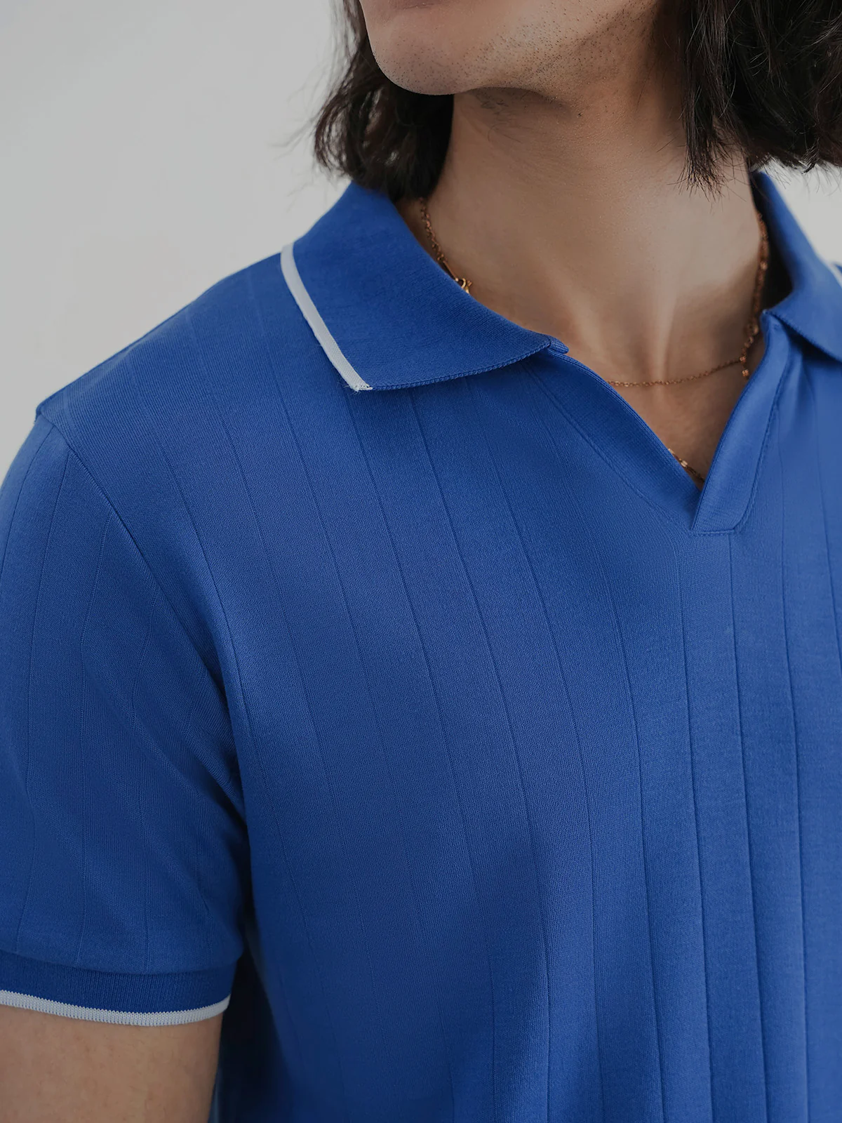 "JACQUE" Regular Fit Textured Polo Shirt - Image 7