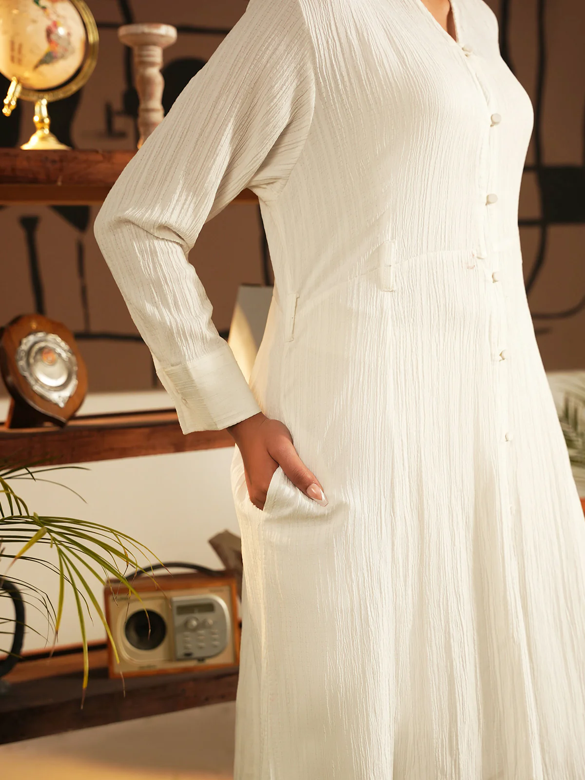 "JENNA" Regular Fit Cotton Dress - Image 9