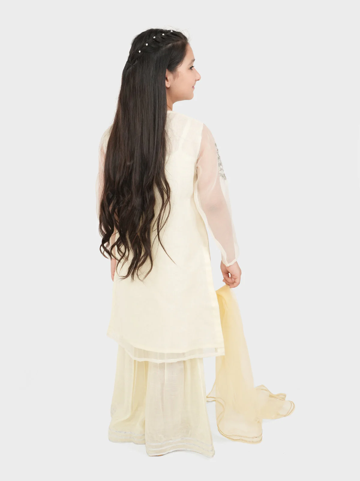 "JUMALA" Stylish Organza Three Piece Suit - Image 4
