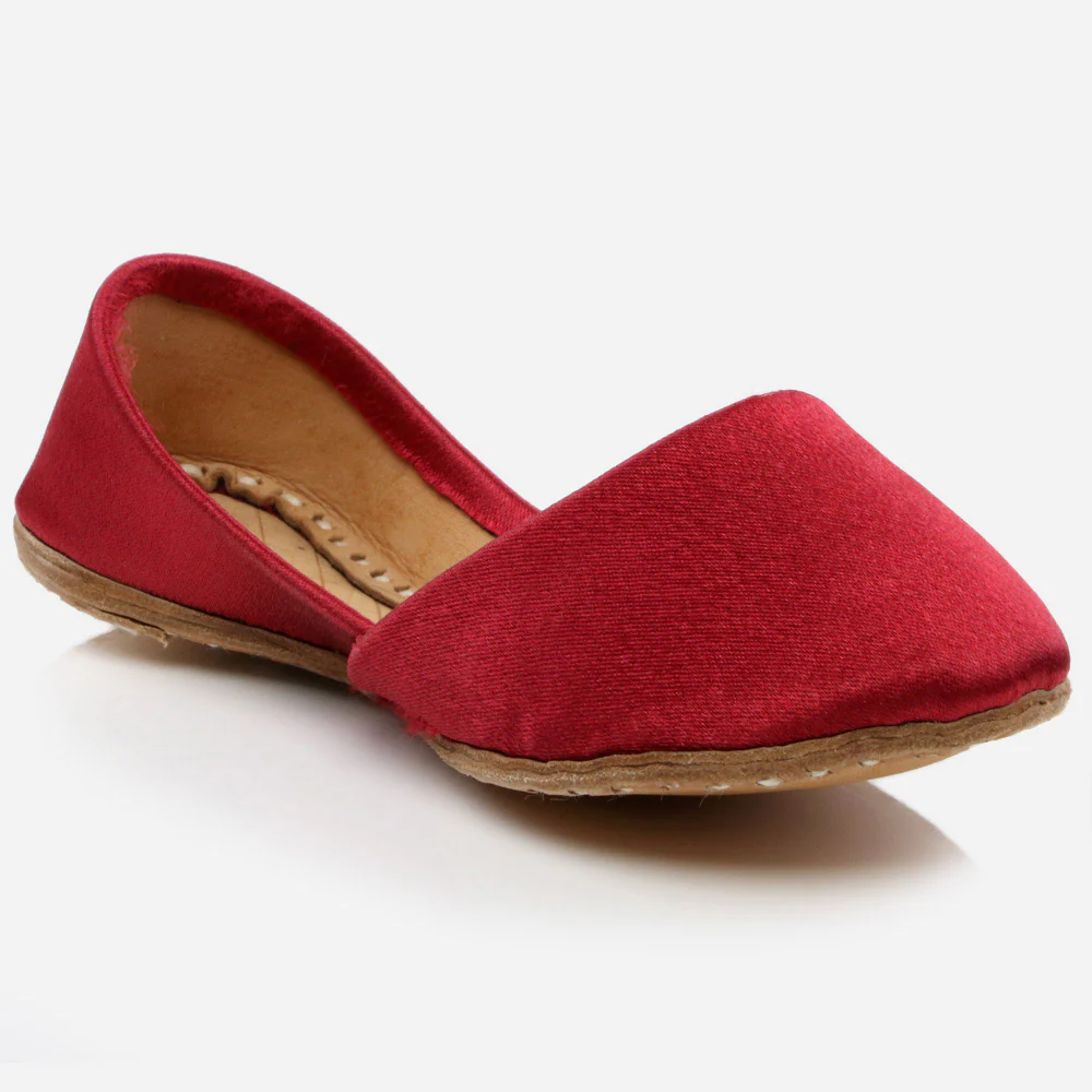 Kids Girls Fancy Stones Decorated Evening Wear Indian Handmade Shoes Leather Khussa Mojari Children Flat Slip-ons Sizes