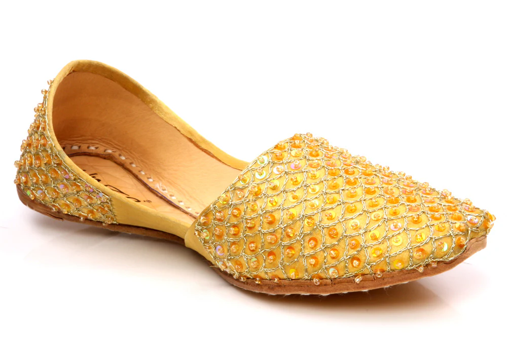 Kids 'Jina' Leather Indian Khussa Pumps