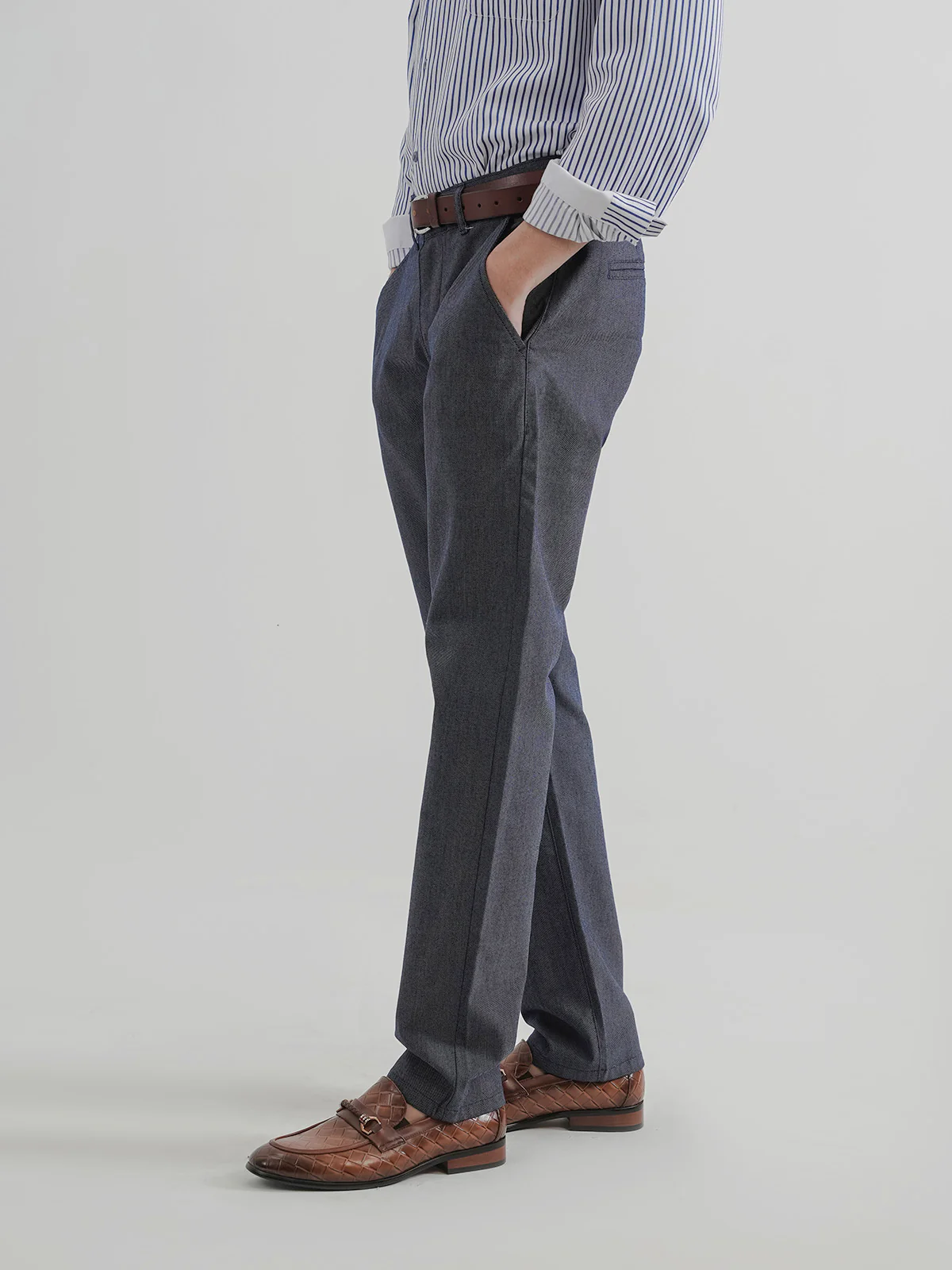 "KOHEN" Solid Slim Fit Twill Chino - Image 2