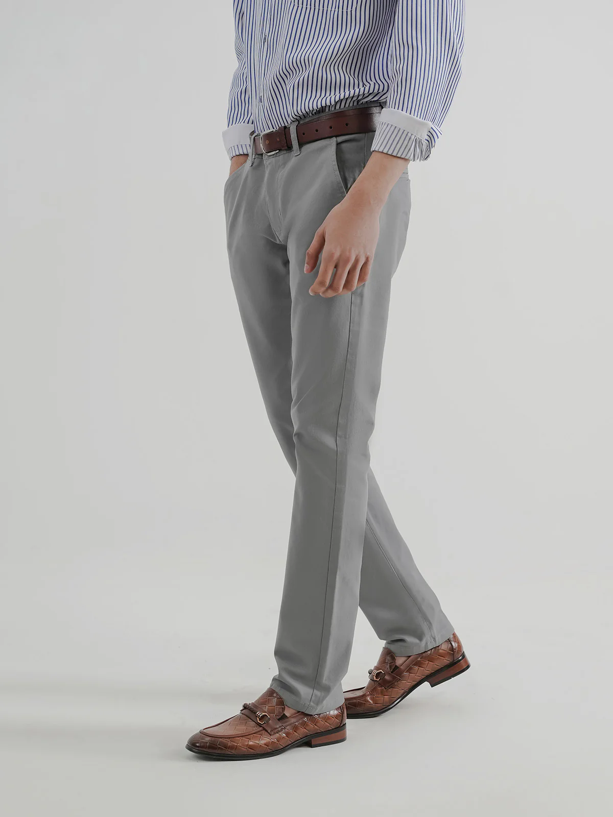 "KORBIN" Solid Slim Fit Twill Chino - Image 2