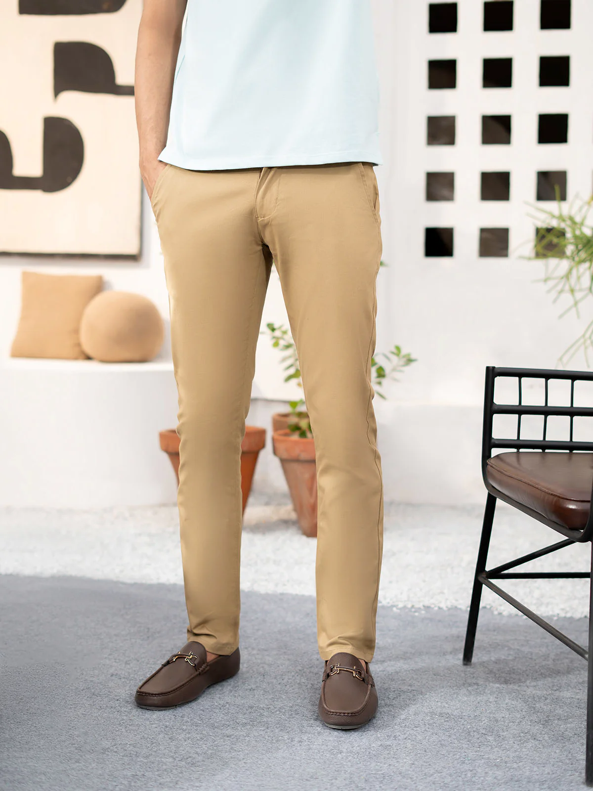 "KORBIN" Solid Slim Fit Twill Chino