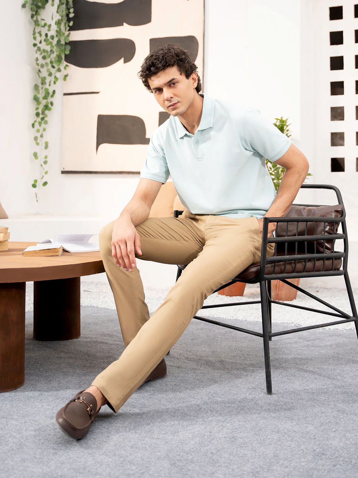 "KORBIN" Solid Slim Fit Twill Chino - Image 2