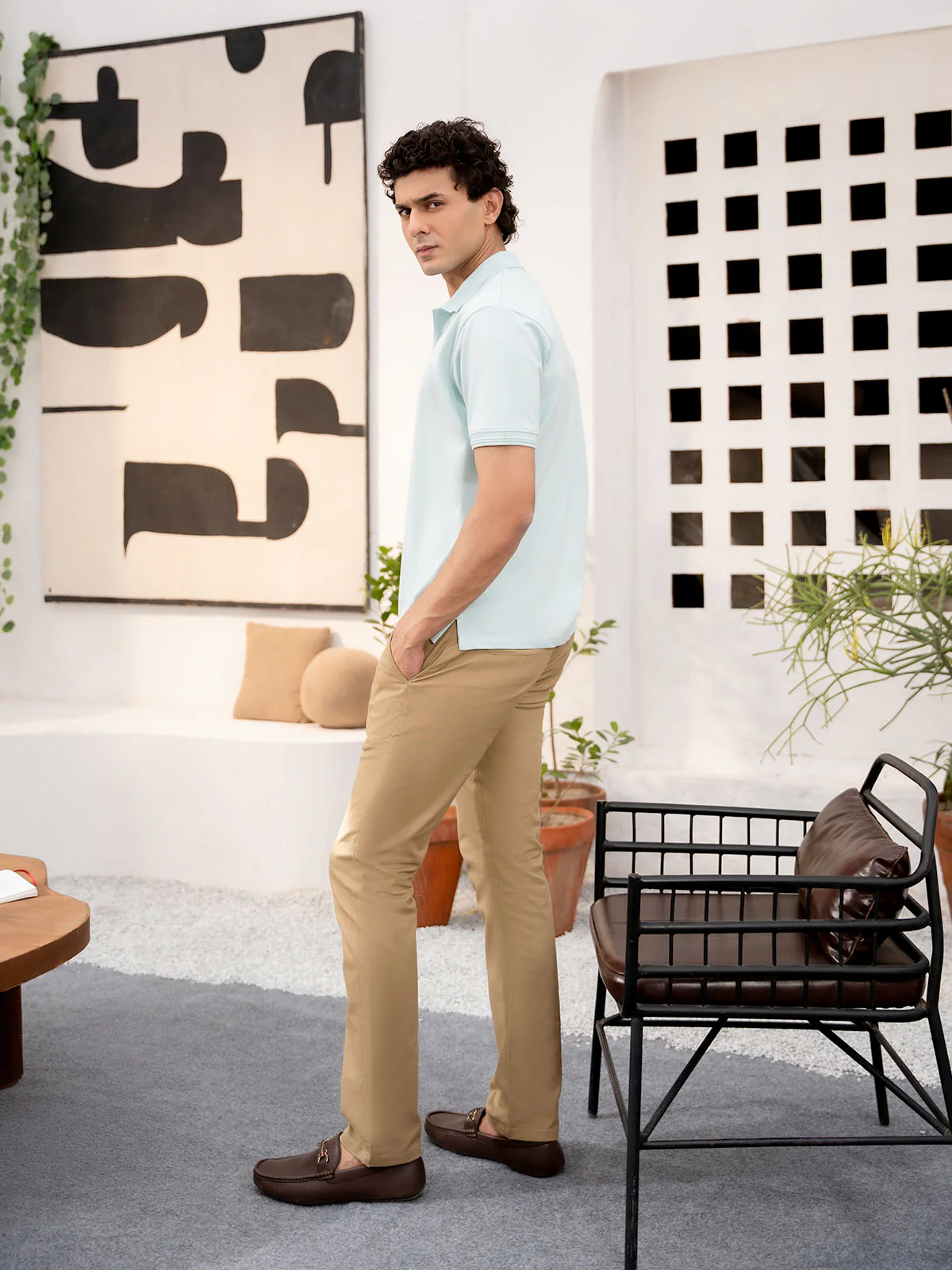 "KORBIN" Solid Slim Fit Twill Chino - Image 5
