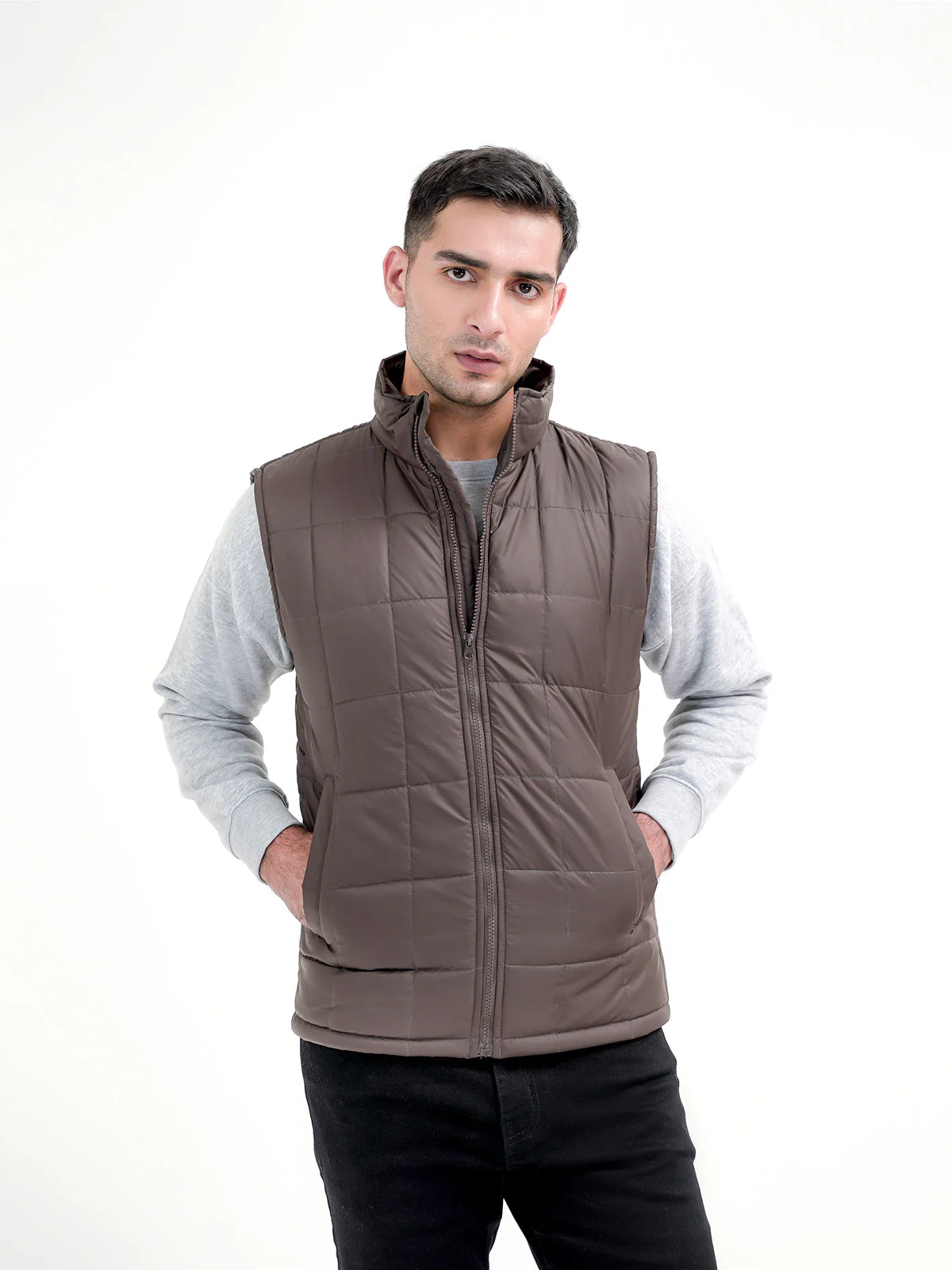 "KRAZ" Sleeveless Zipper Puffer Jacket - Image 2