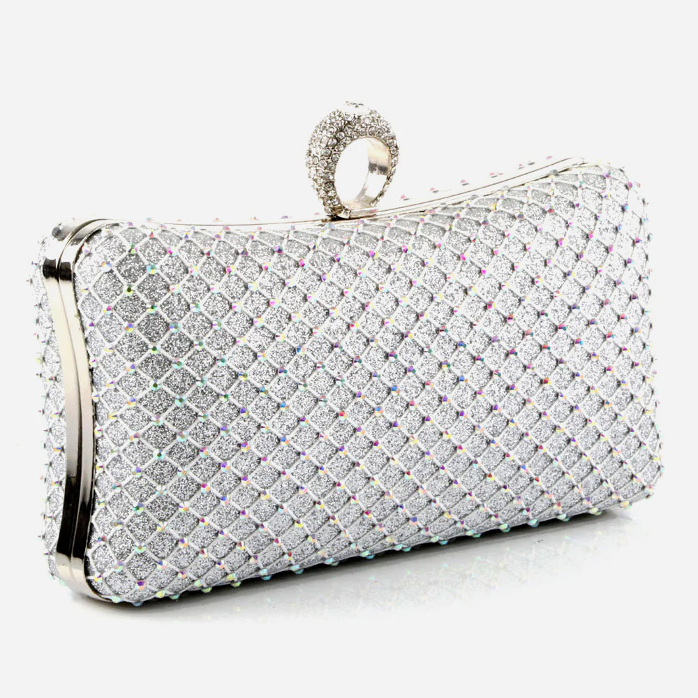 Ladies Evening Clutch Bag Hard Case Shimmery Wedding Handbag Prom Purse Shimmery Hard Case Party Bags Birthday Gifts for Her