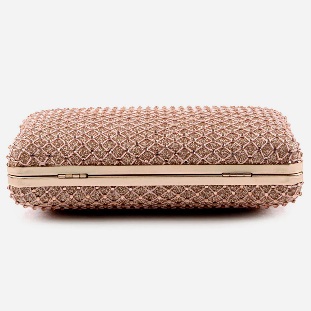 Ladies Evening Clutch Bag Hard Case Shimmery Wedding Handbag Prom Purse Shimmery Hard Case Party Bags Birthday Gifts for Her - Image 2