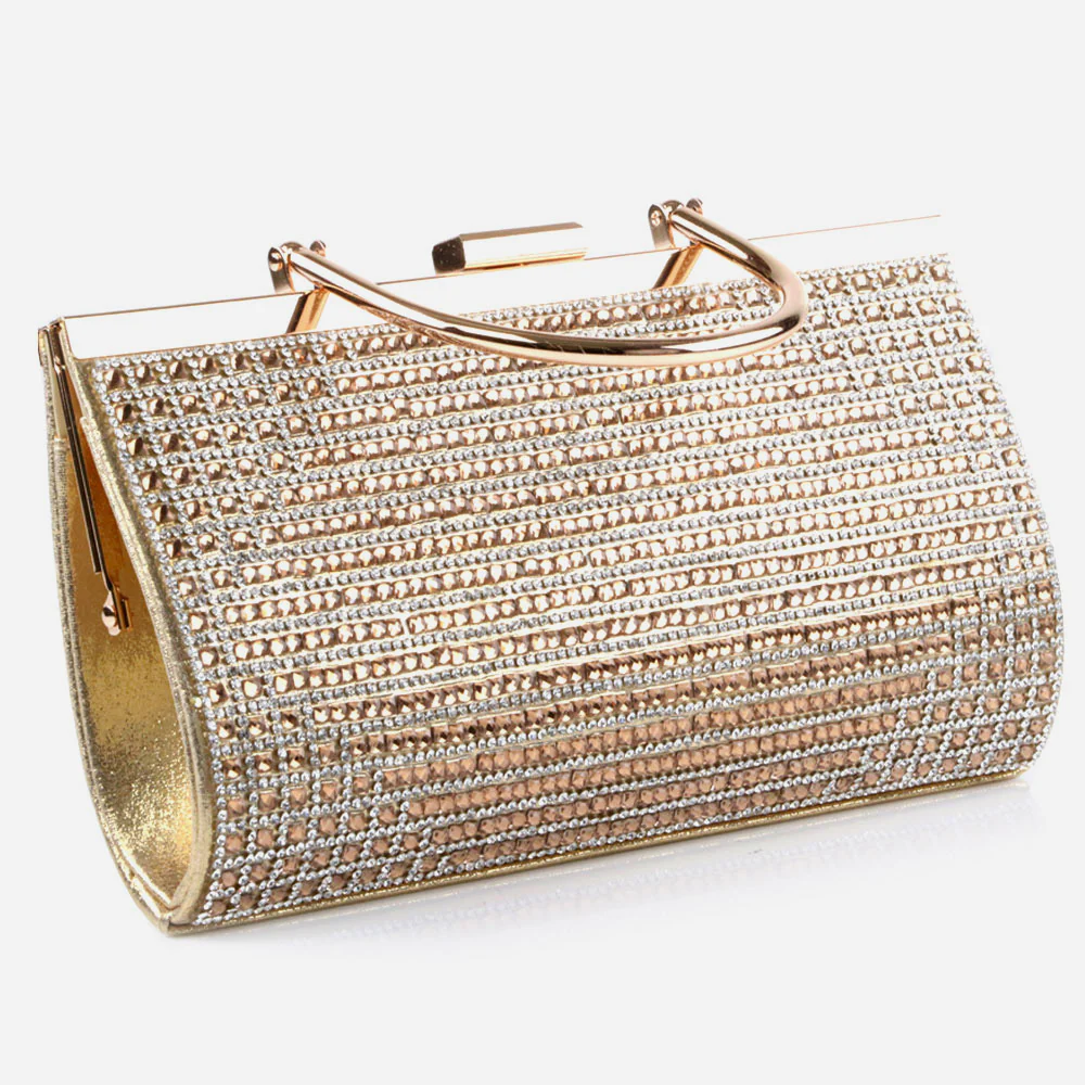 Ladies Evening Clutch Bag Wedding Handbag Prom Purse Sparkly Handle Carry Party Bags Diamante Birthday Gifts for Her