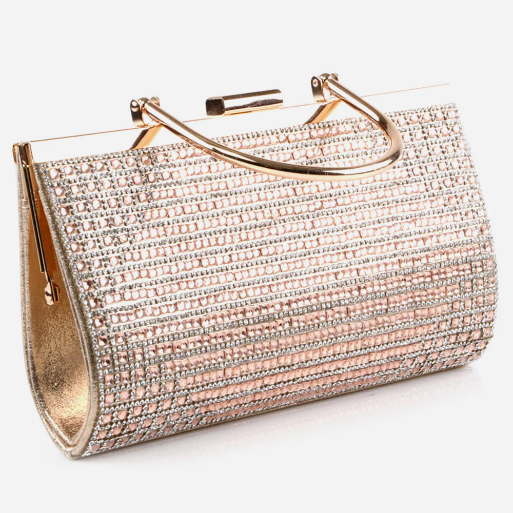 Ladies Evening Clutch Bag Wedding Handbag Prom Purse Sparkly Handle Carry Party Bags Diamante Birthday Gifts for Her