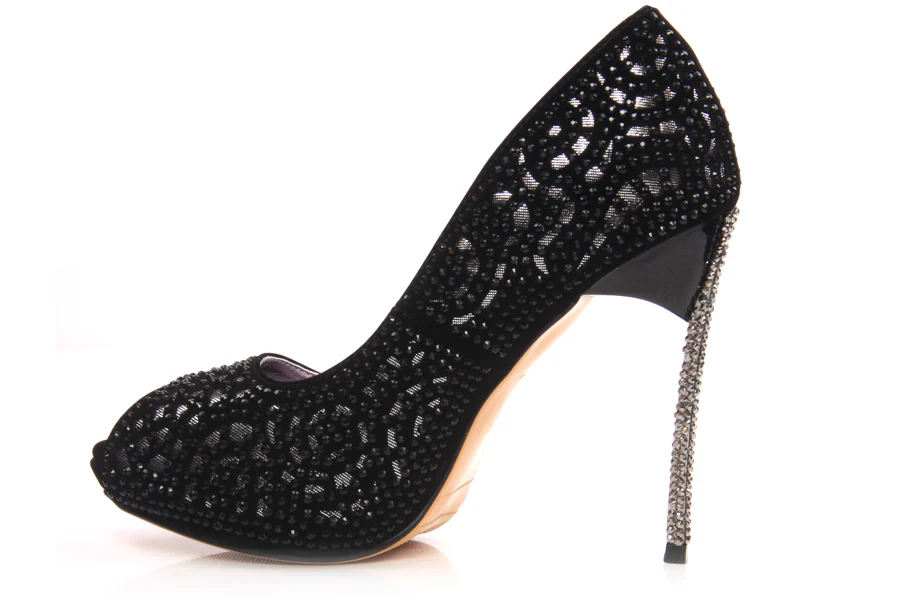 Ladies Stunning Adorned with Beads High Heels - Image 3