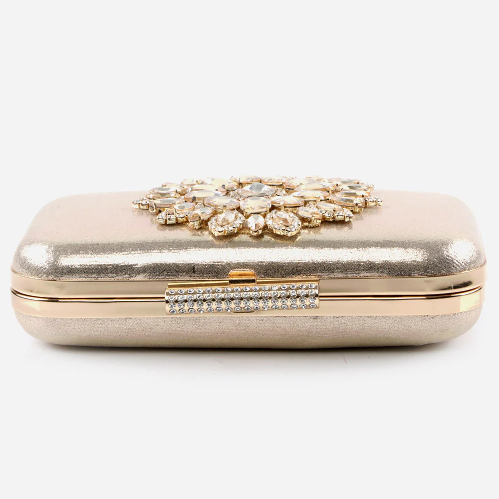 Ladies Wedding Handbags Handmade Crystal Adorned Broach Metal Framing Birthday Gift for Her - Image 2