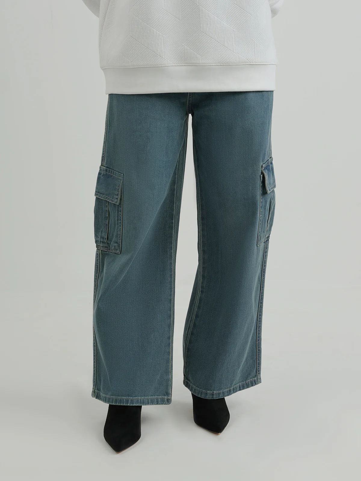 "MAIANO" Casual  Cargo Fit Denim Pant