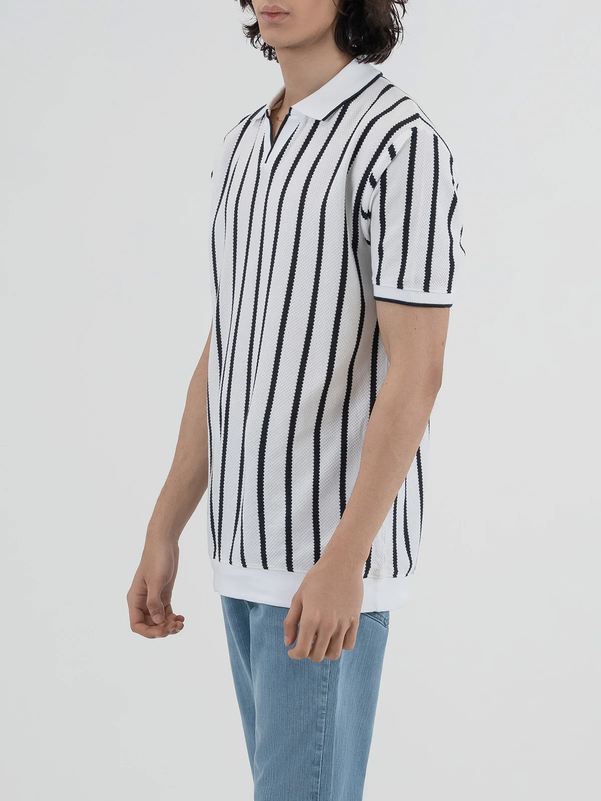 "MATEO" Regular Fit Jacquard Polo Shirt - Image 4