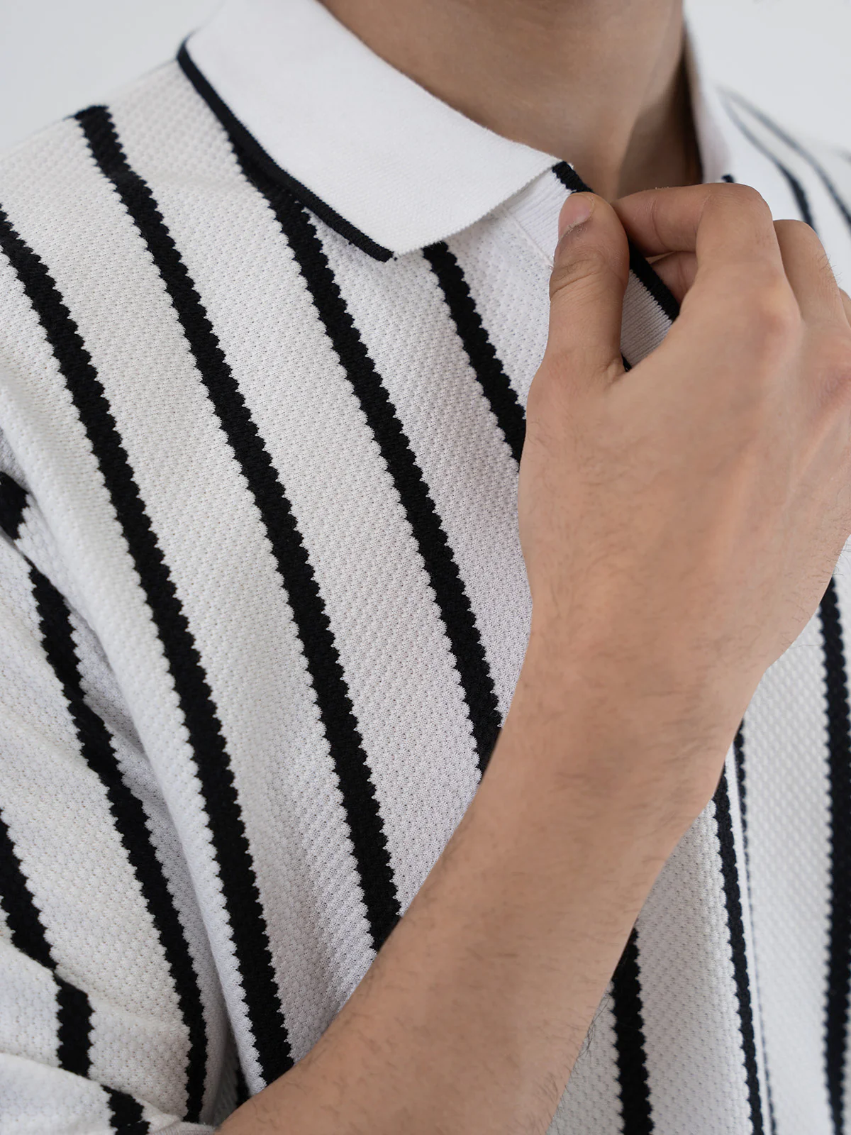 "MATEO" Regular Fit Jacquard Polo Shirt - Image 7