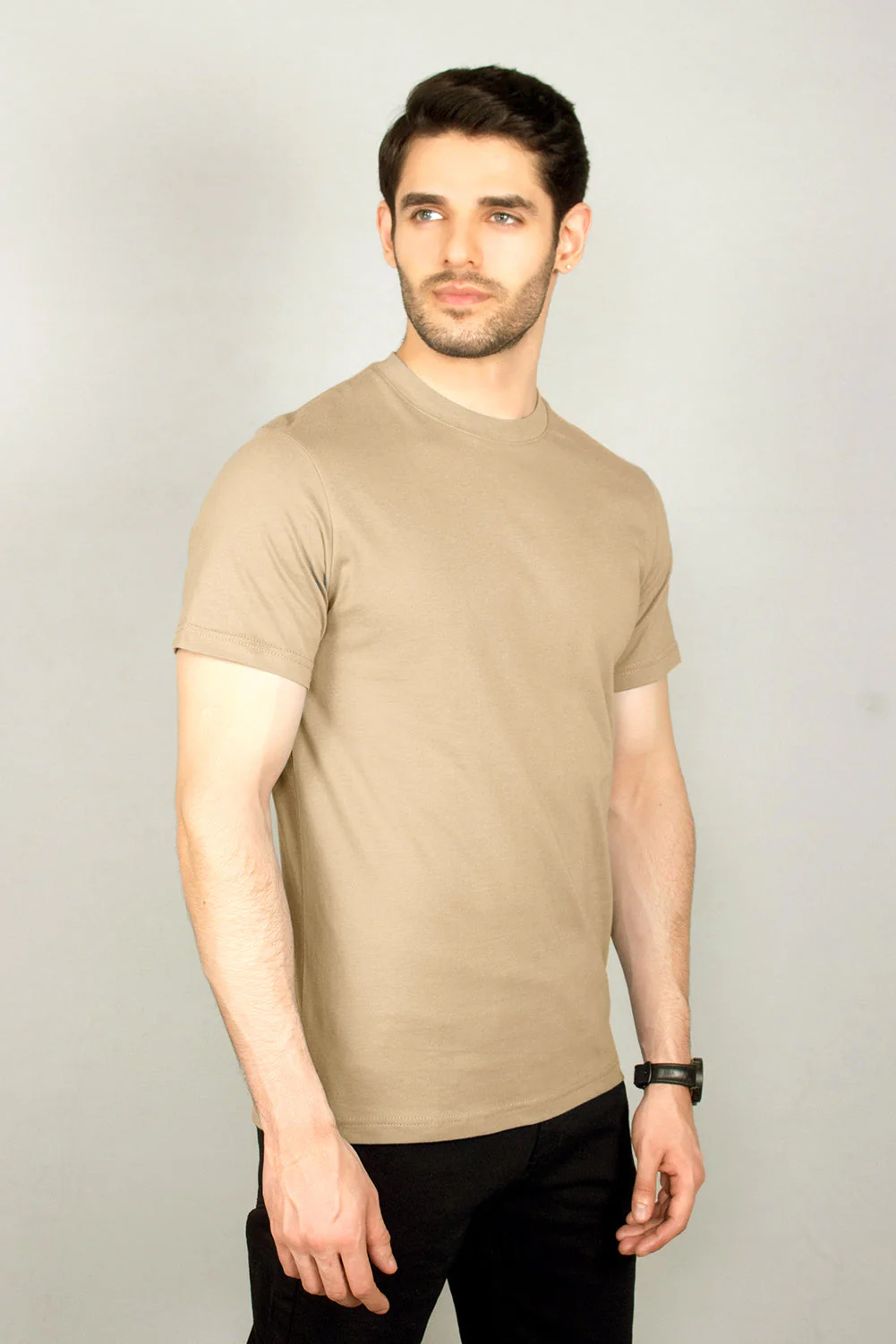 Mens "ROCIO" Basic Cotton Crew Neck T-Shirt - Image 3