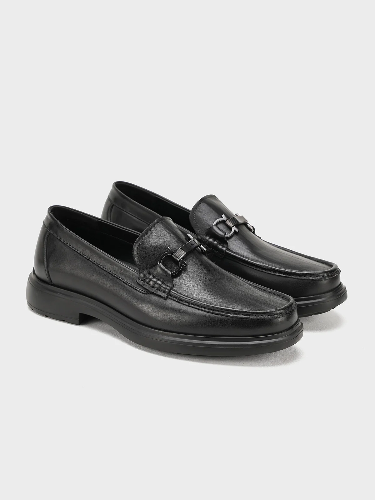 Men "AIGUO" Slip On Leather Loafer Shoes - Image 4