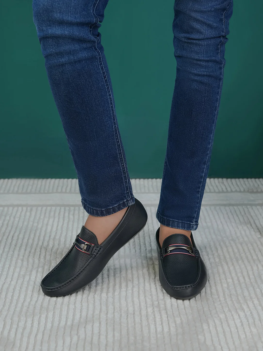 Men "ALDITH" Soft Buckle Detail Moccasins