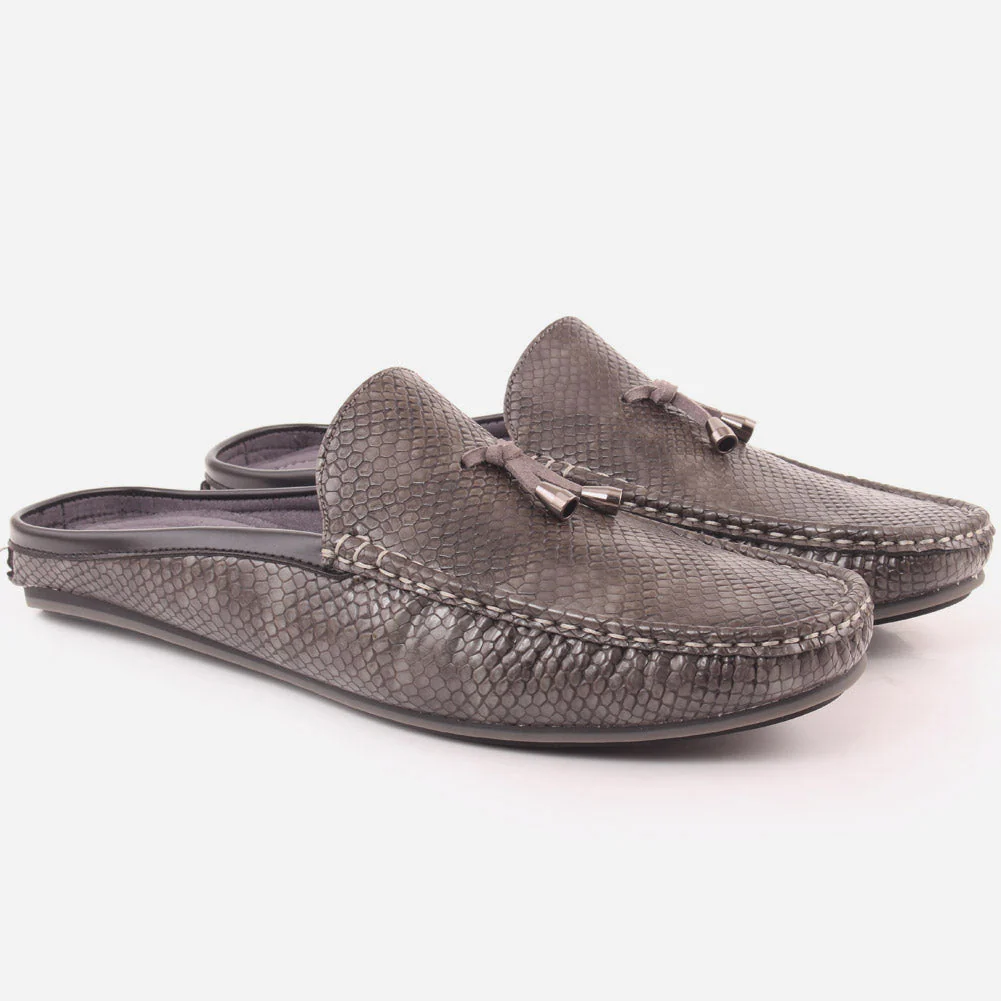 Men "CARLE" Square Toe Rubber Sole Moccasins - Image 2