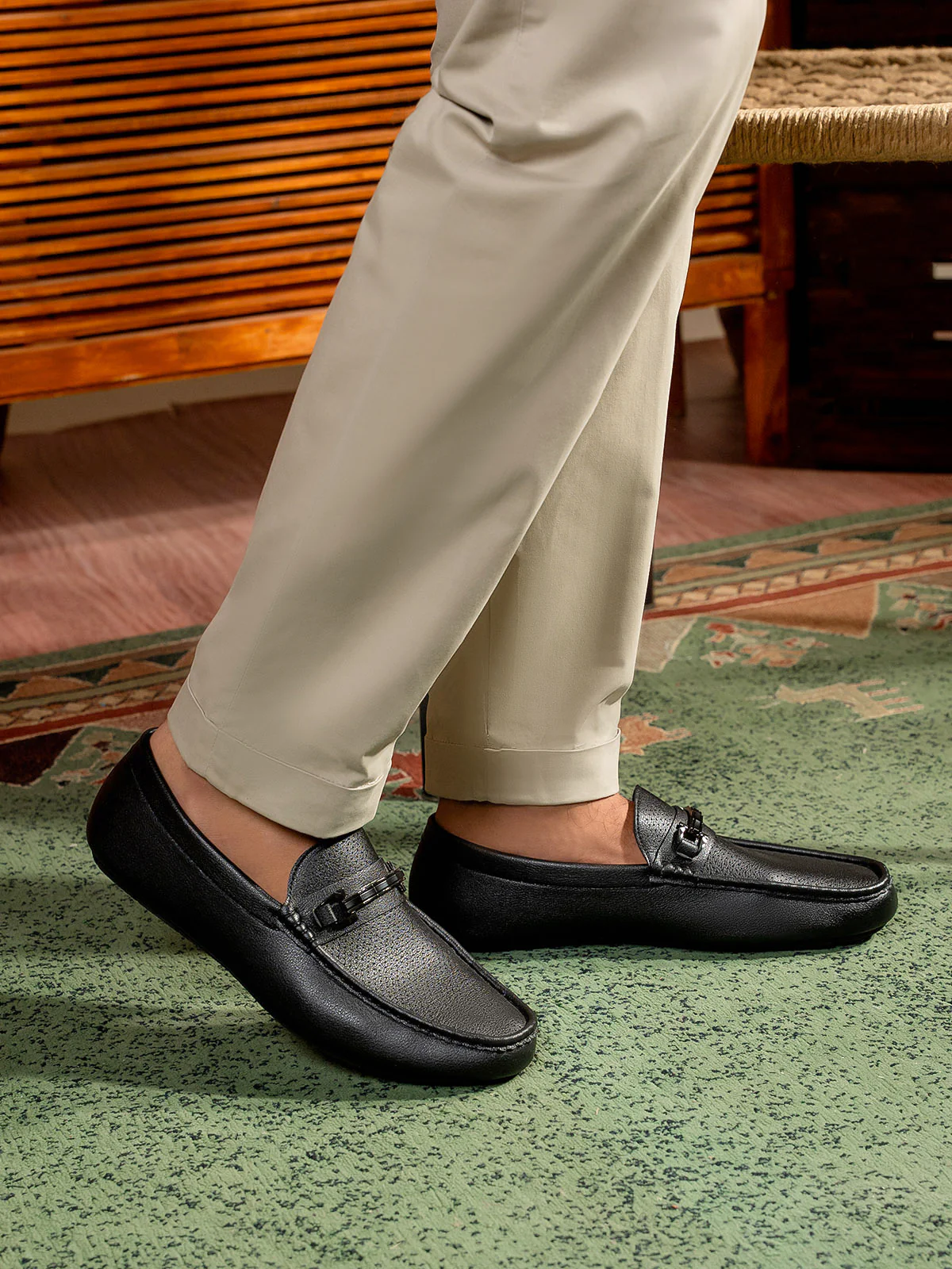 Men "EZEKIEL" Casual Rubber Sole Moccasins