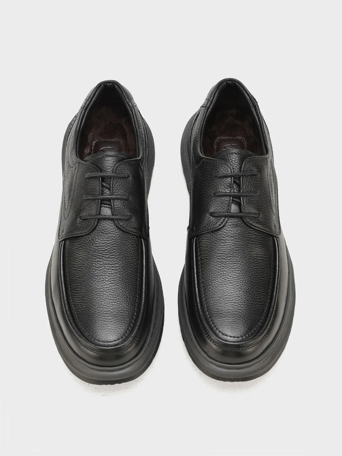 Men "HAGOP" Lace Up Leather Loafer Shoes - Image 6