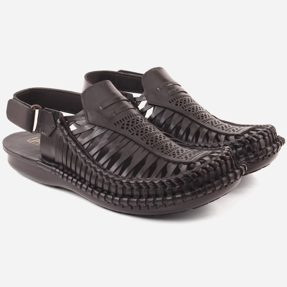 Men "JANS" Practical and Stylish Leather Sticky Straps Sandals - Image 2