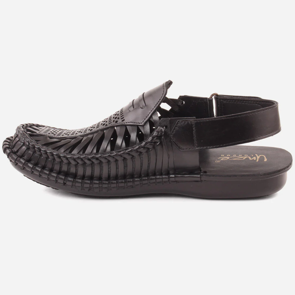 Men "JANS" Practical and Stylish Leather Sticky Straps Sandals - Image 3