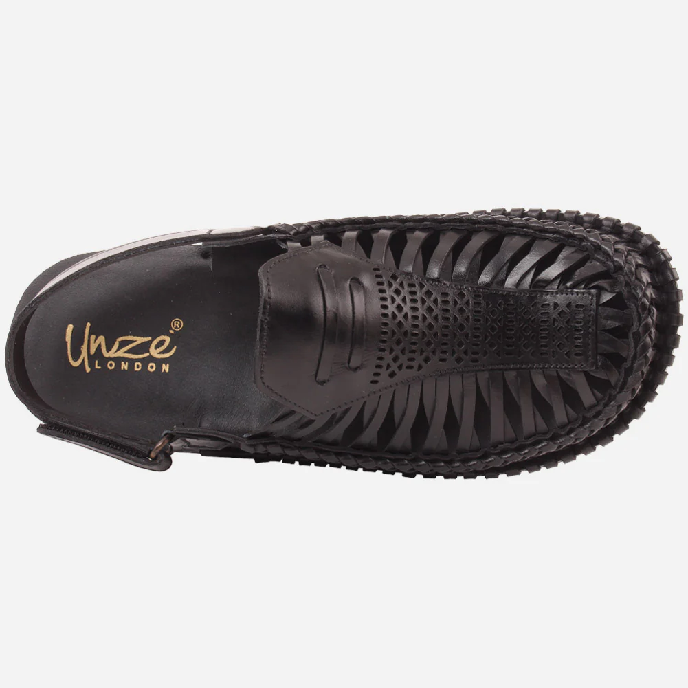 Men "JANS" Practical and Stylish Leather Sticky Straps Sandals - Image 4