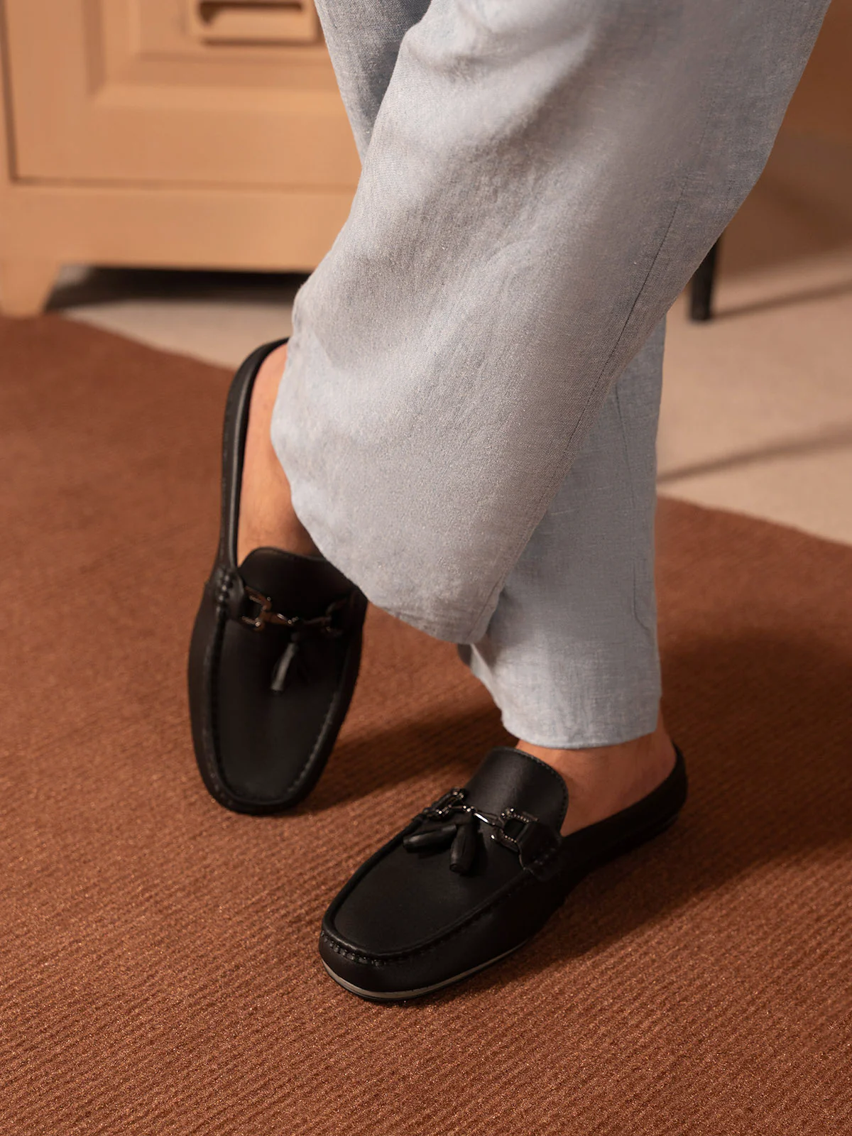 Men "KACEY" Modern Backless Moccasins