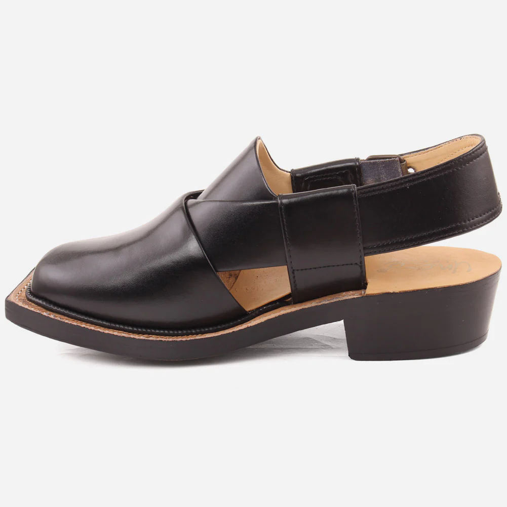 Men "MARIO" Leather Ankle Buckle Strap Sandals - Image 3