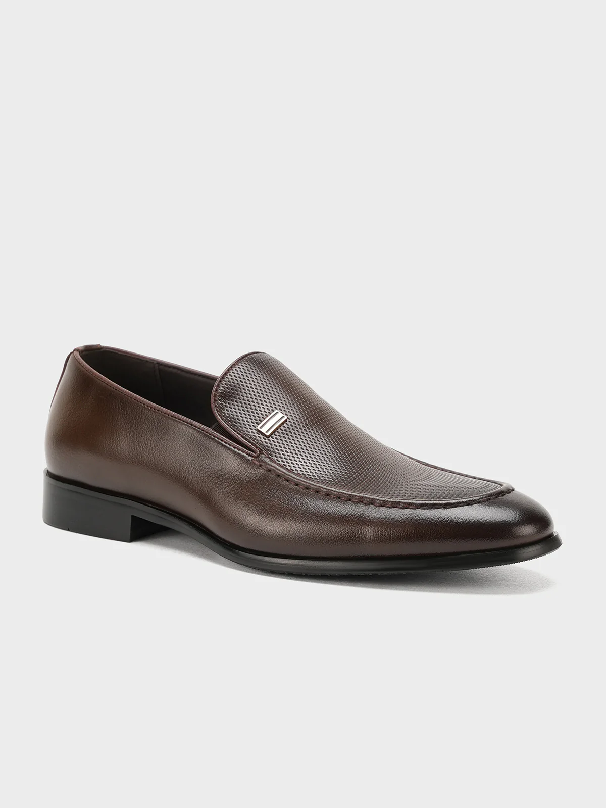 Men "MELORA" Textured Leather Formal Shoes - Image 2