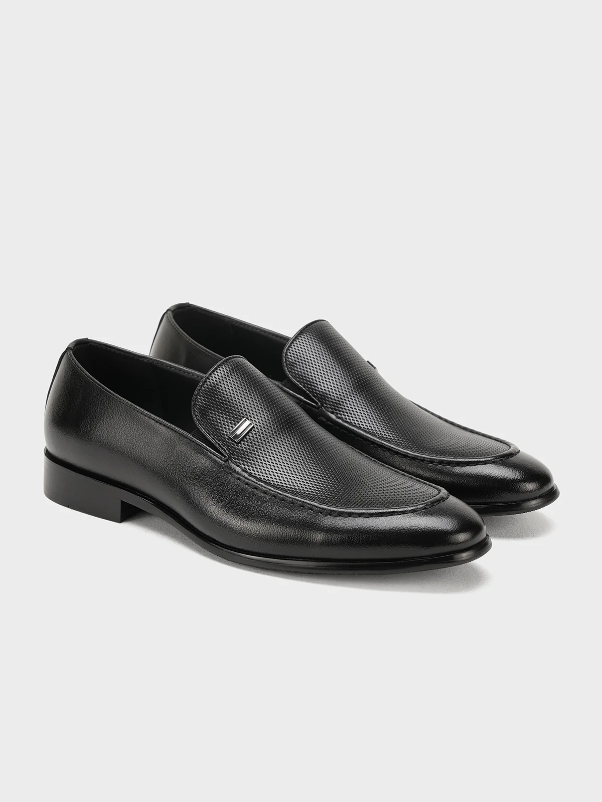 Men "MELORA" Textured Leather Formal Shoes - Image 4