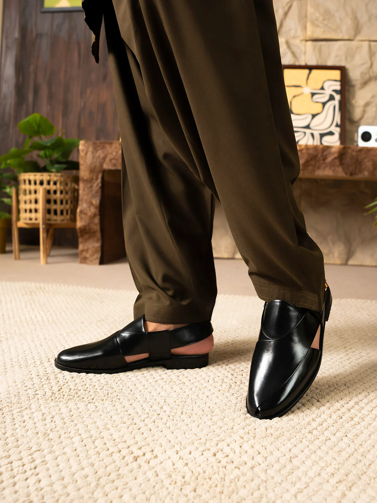 Men "MOSLEY" Traditional Peshawari Leather Sandals - Image 3