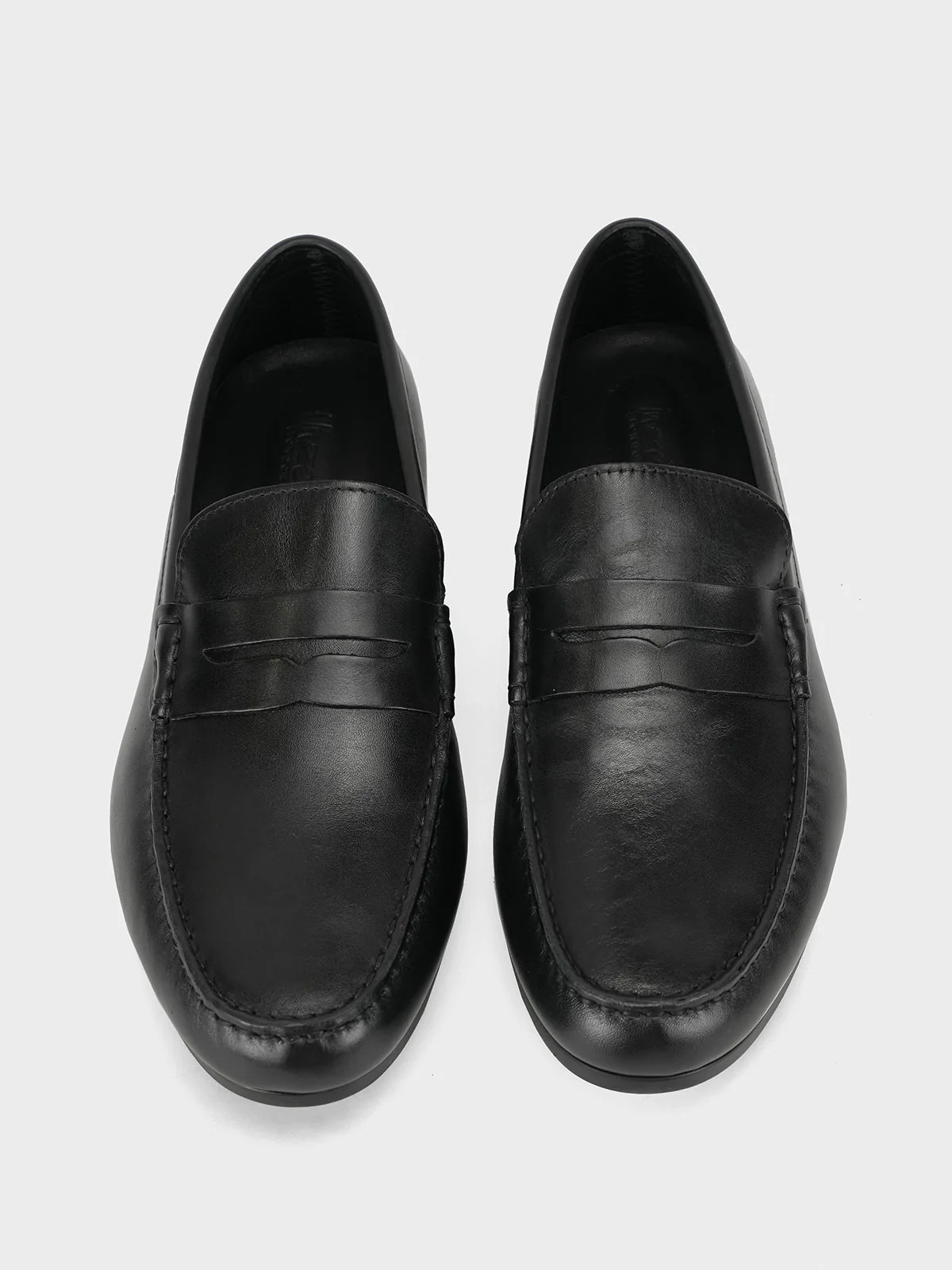 Men "NON" Woven Textured Slip On Casual Leather Moccasin Shoes - Image 6