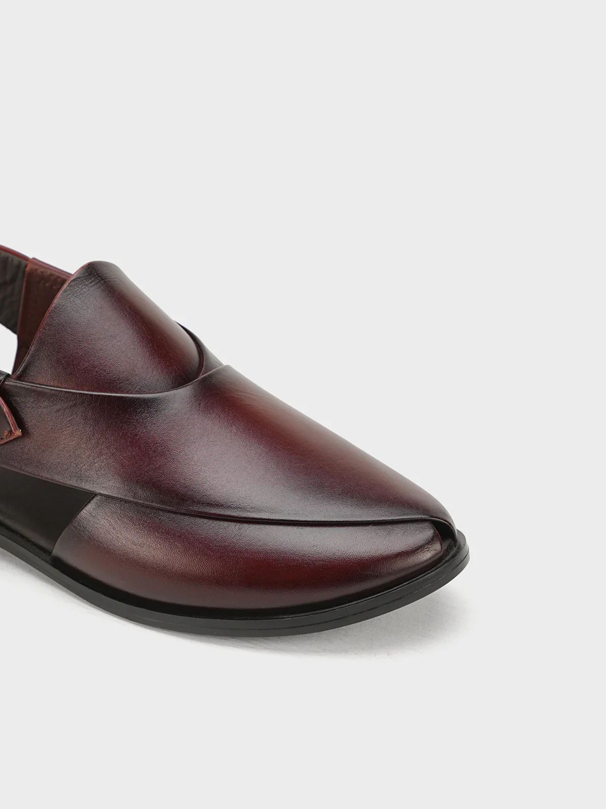 Men "PAYTON" Cross Strap Peshawari Leather Sandals - Image 7