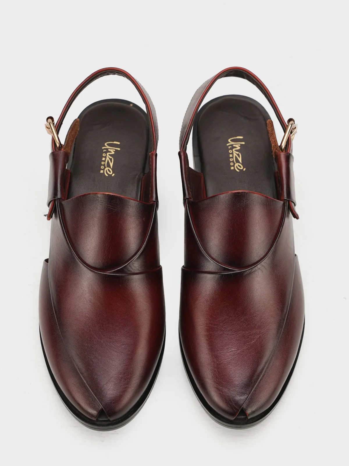 Men "PAYTON" Cross Strap Peshawari Leather Sandals - Image 9