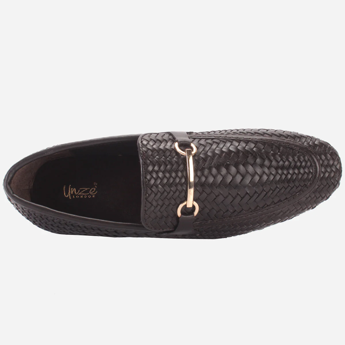 Men "POLIER" Leather Office Dress Slip-On Oxfords - Image 4