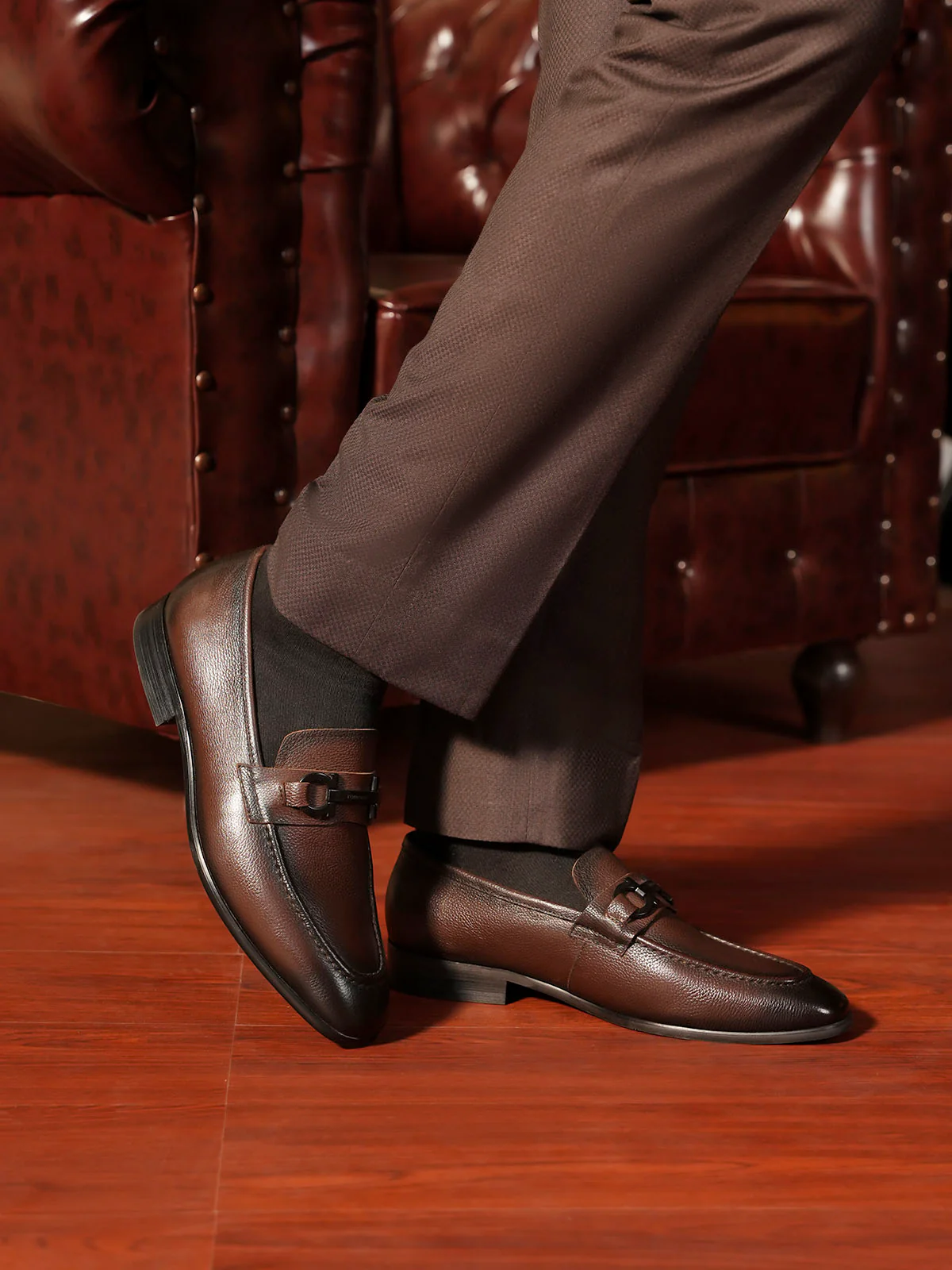 Men "RAQUEL" Classic Slip On Leather Formals - Image 6