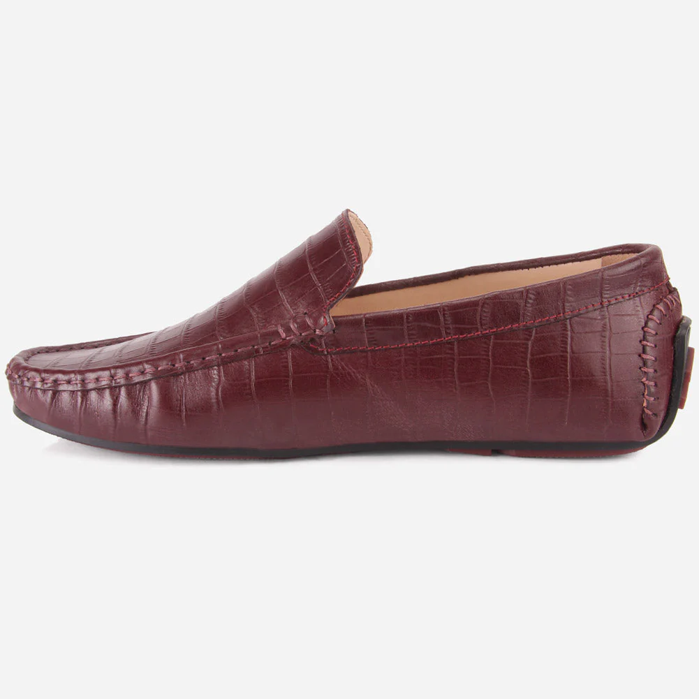 MEN "ROMAN" SLIP ON LEATHER MOCCASINS - Image 3